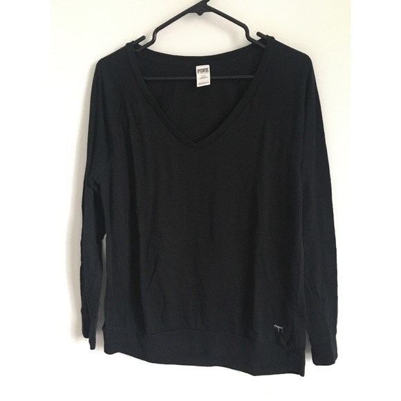 PINK Victoria's Secret Tops - 2/$15 VS PINK Black long sleeve shirt size small